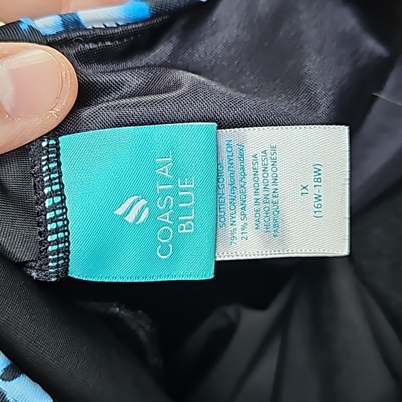 Coastal Blue Swimsuit B079MLCYK5 Size 1X - Picture 3 of 3